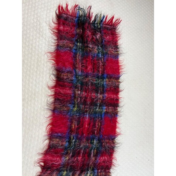 Andrew Stewart Mohair Wool Scarf Vintage Scotland 60's | Royal Stewart | 50L 12W - Picture 4 of 9